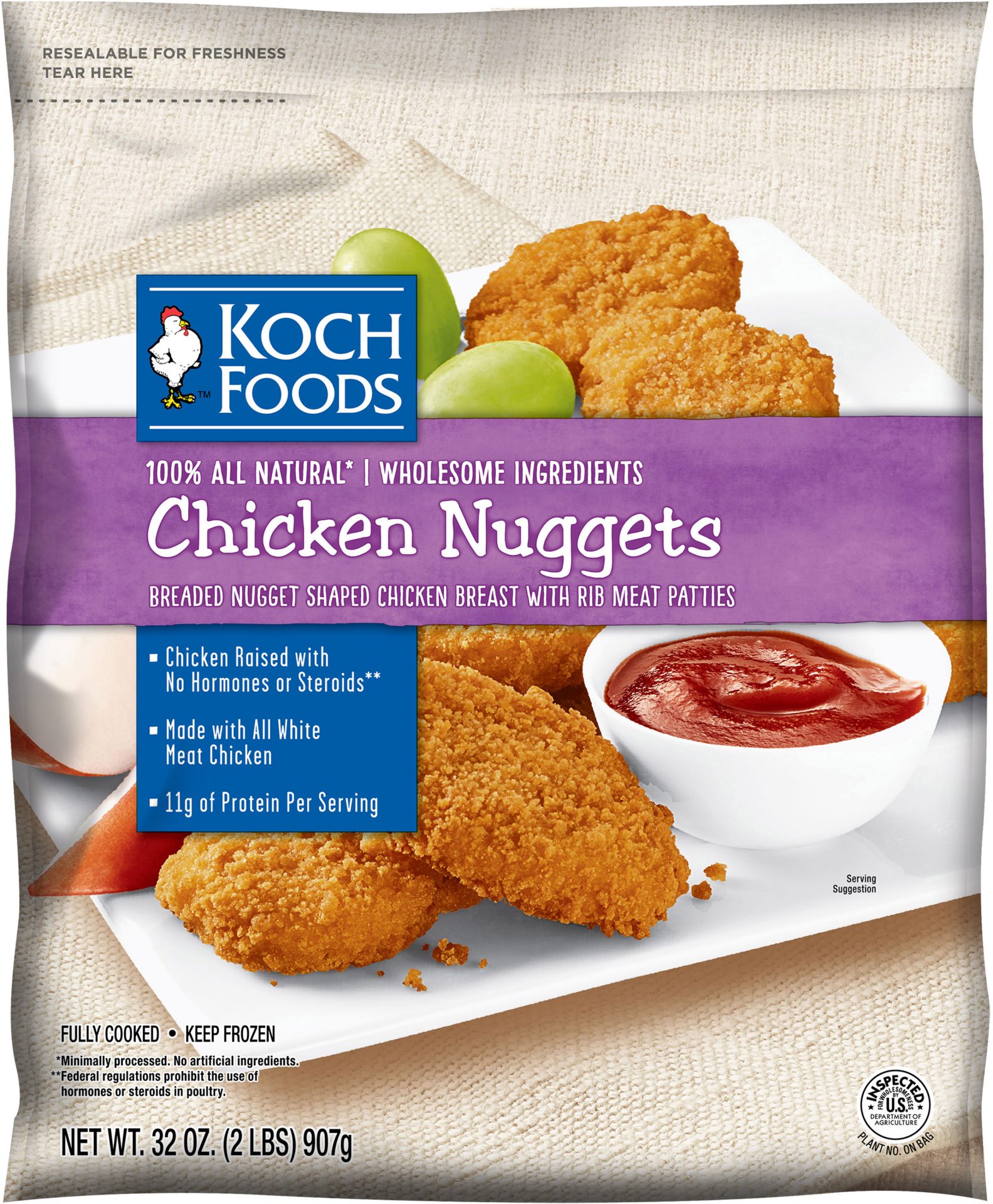 KF Chicken Nuggets Pillow Bag 2017 Quirch Foods
