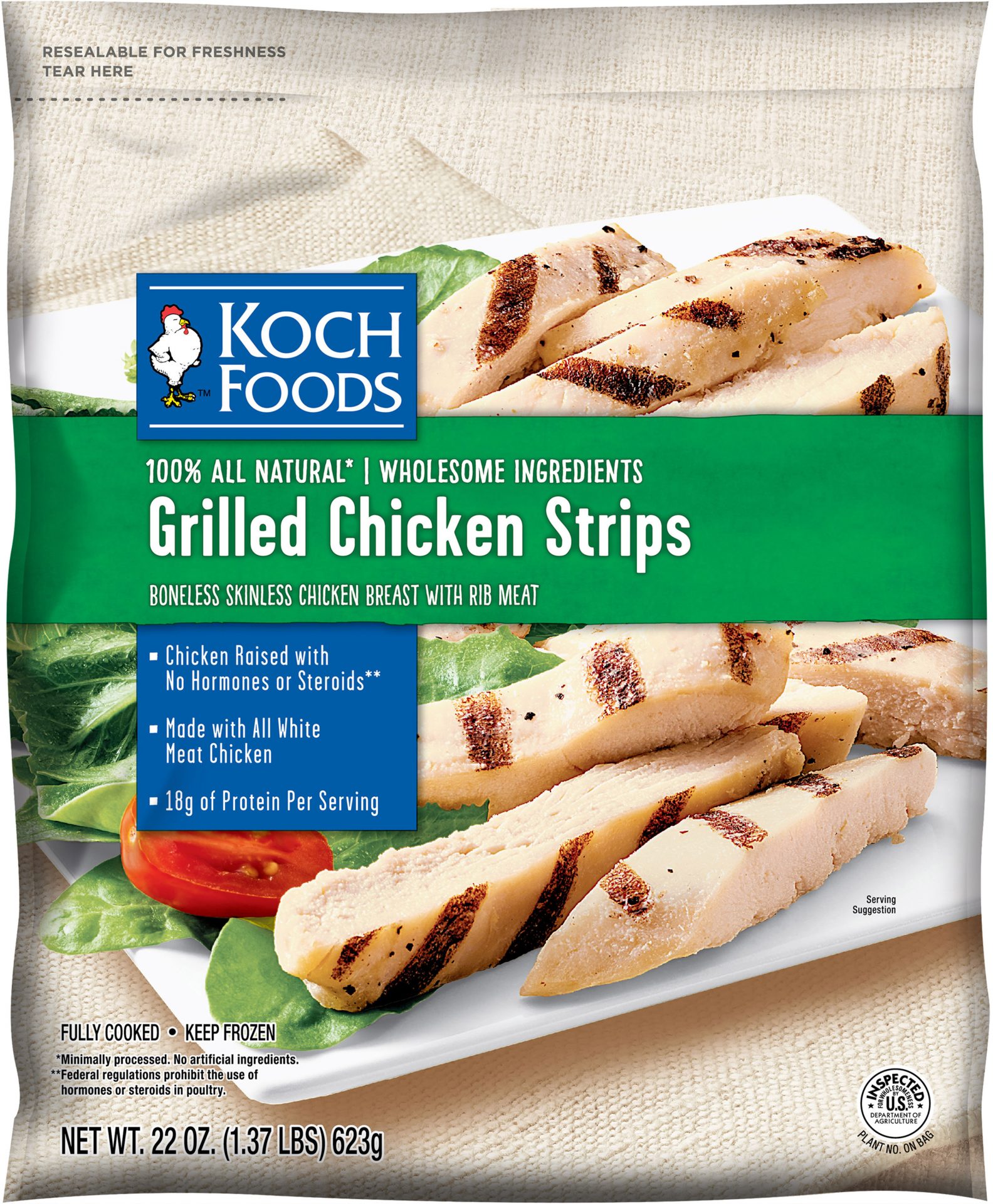 KF Grilled Chicken Strips Pillow Bag 2017 Quirch Foods